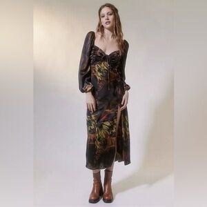 Elegant Multicolor Long Sleeve Dress